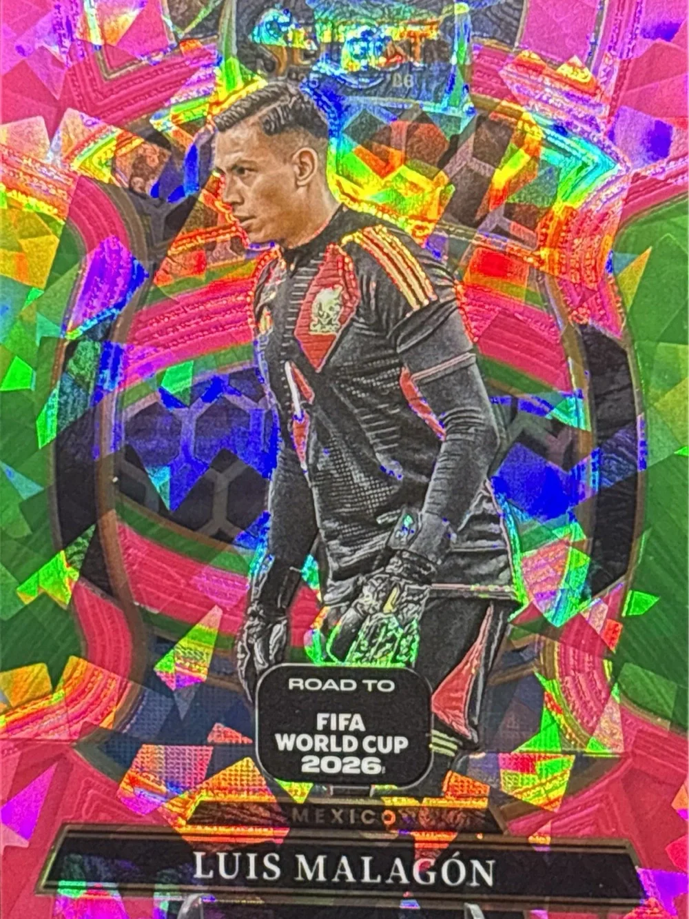 Panini Select Luis Malagón Holographic Rainbow Foil Soccer Card